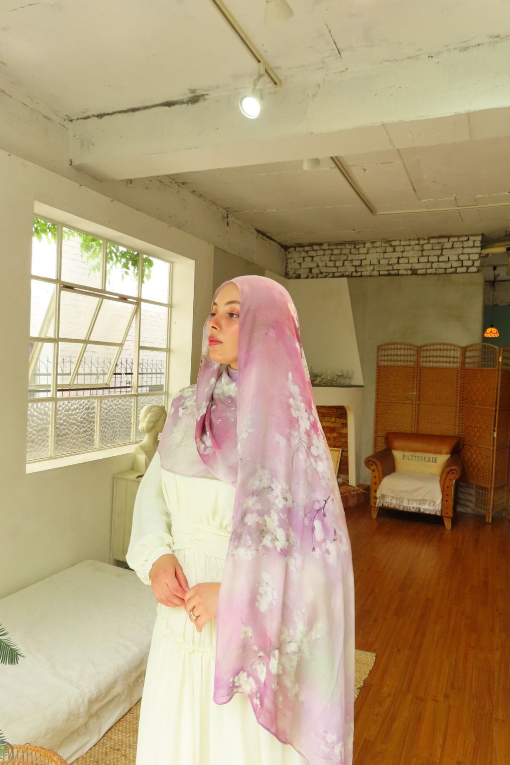 Lavender Whisper  - Printed Modal Hijab