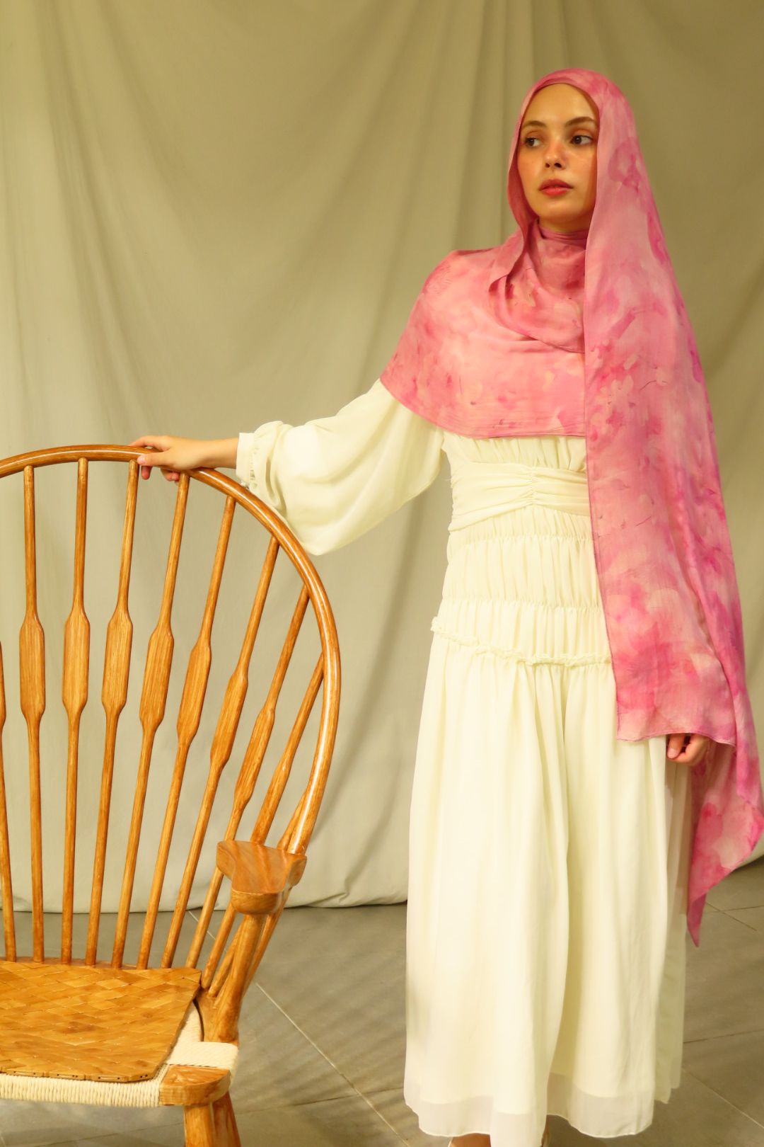 Whisper Blush  -Printed Modal Hijab