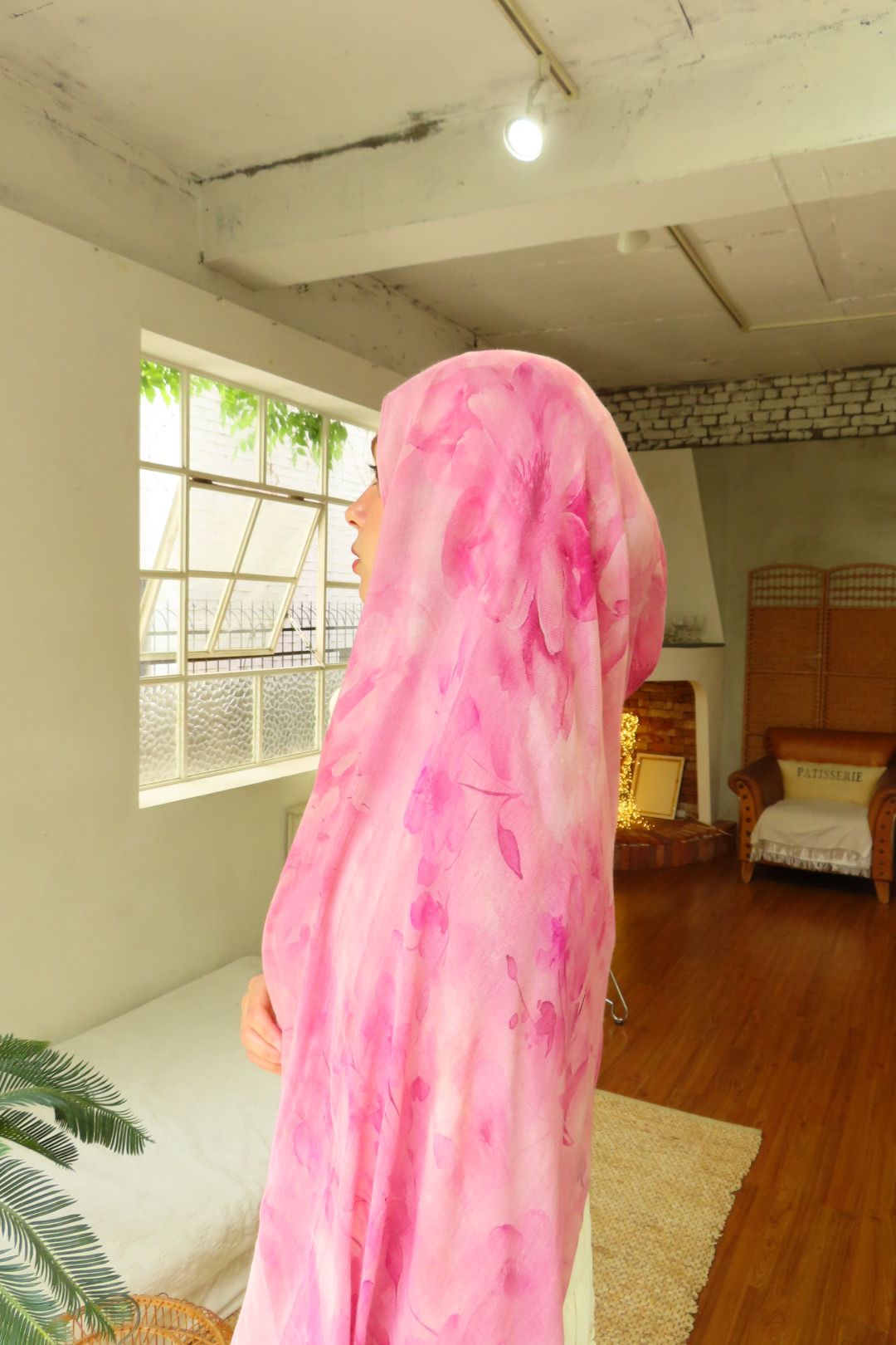 Whisper Blush  -Printed Modal Hijab