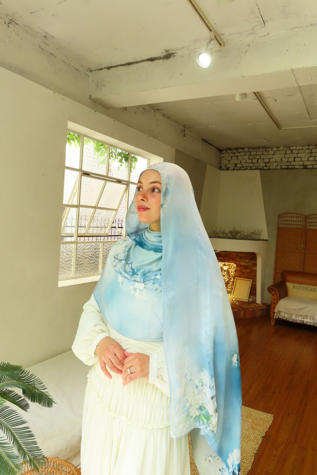 Whisper Sky - Printed Modal Hijab